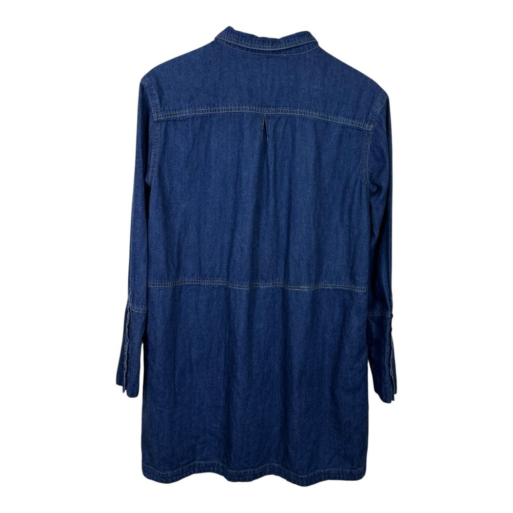 Free People Denim Shirt Dress Tunic Button Front Size Small - Picture 5 of 8